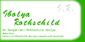 ibolya rothschild business card